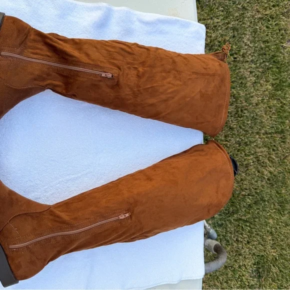 New Ashley Stewart Brown Over the Knee Boots - Picture 7 of 9